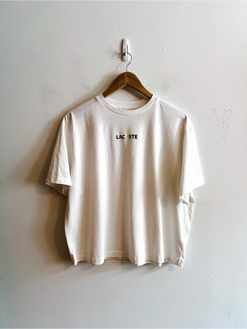 lacoste oversized ball print tee - 100% cotton